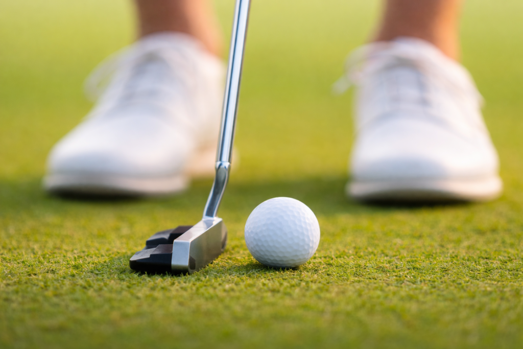 Golf shoes and golf ball